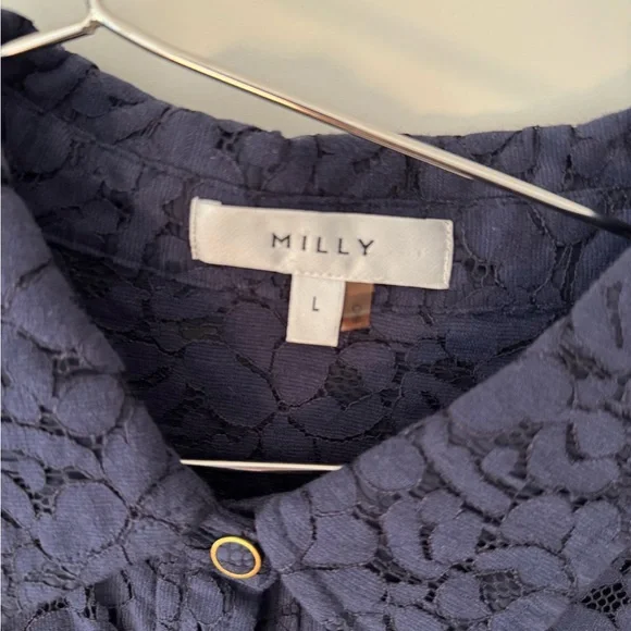 Milly Harlow Lace Shirt Size Large in perfect condition - Picture 4 of 5